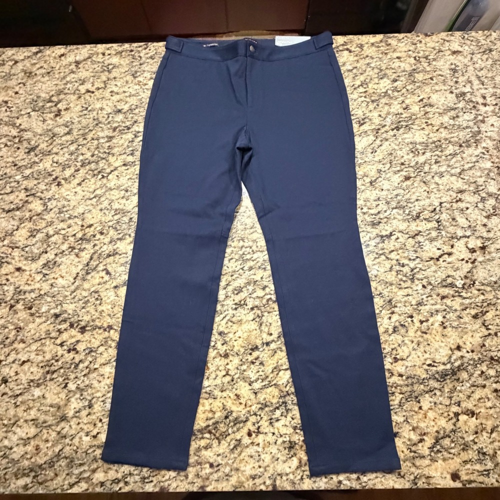 NEW Talbots Lexington Pant Navy Blue Skinny Leg Ankle Length Size 8P ws